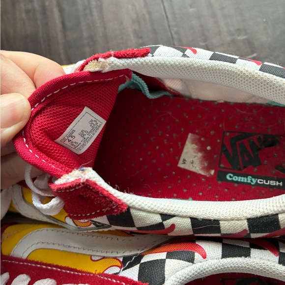 Vans Kids Vibrant Red and Yellow Sneakers - Picture 3 of 5